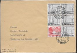 1950 Brief Zürich Mehrfachfrankatur Nr. 297 5x, 302  ab 1.-