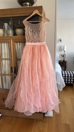 Ballkleid / Abendkleid, zartrosa, Grösse 36-38