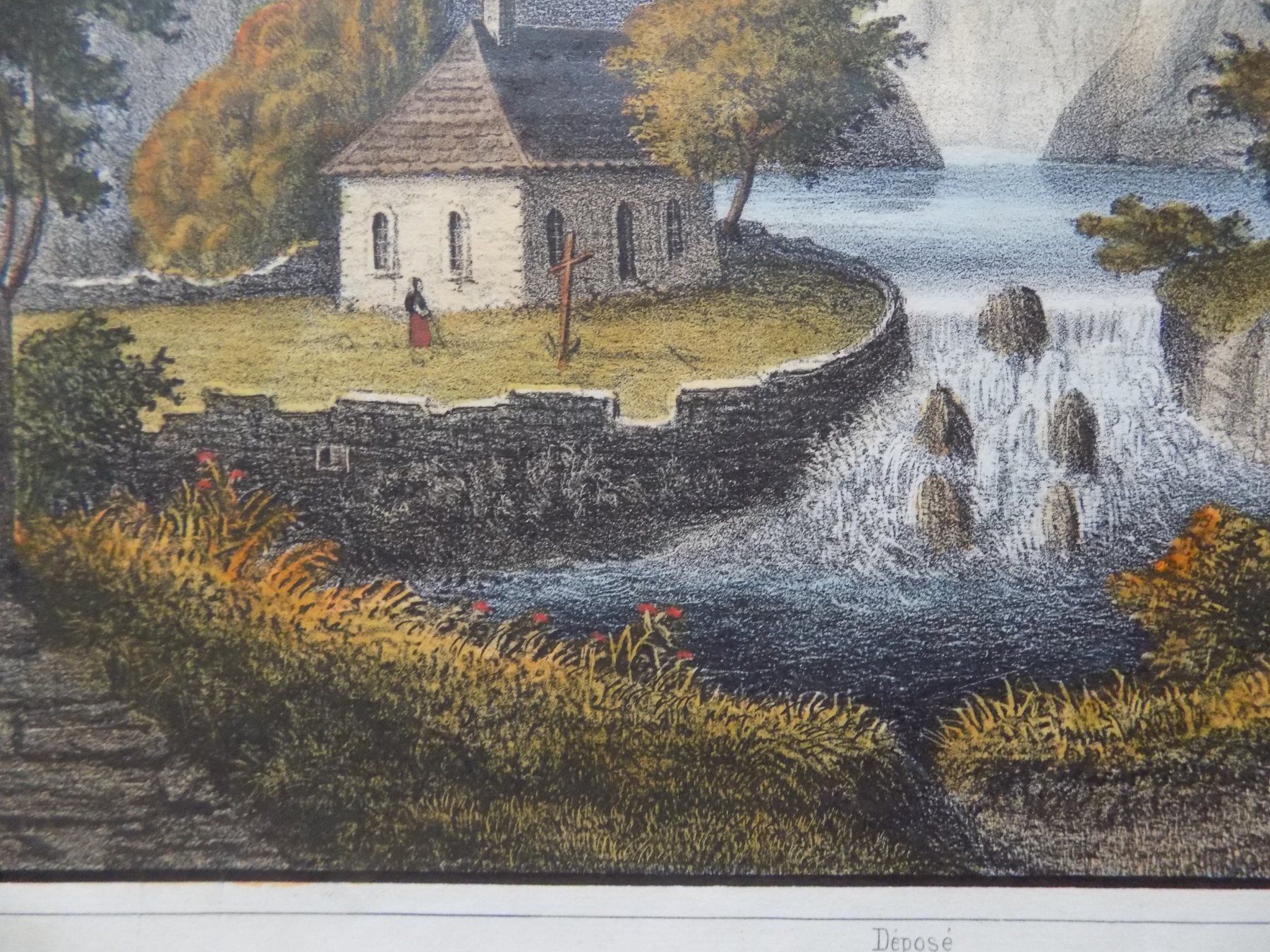 Gravures: In Graubünden kolorierte Lithographie Wenzel – D'occasion à Risch par Antikfee 6