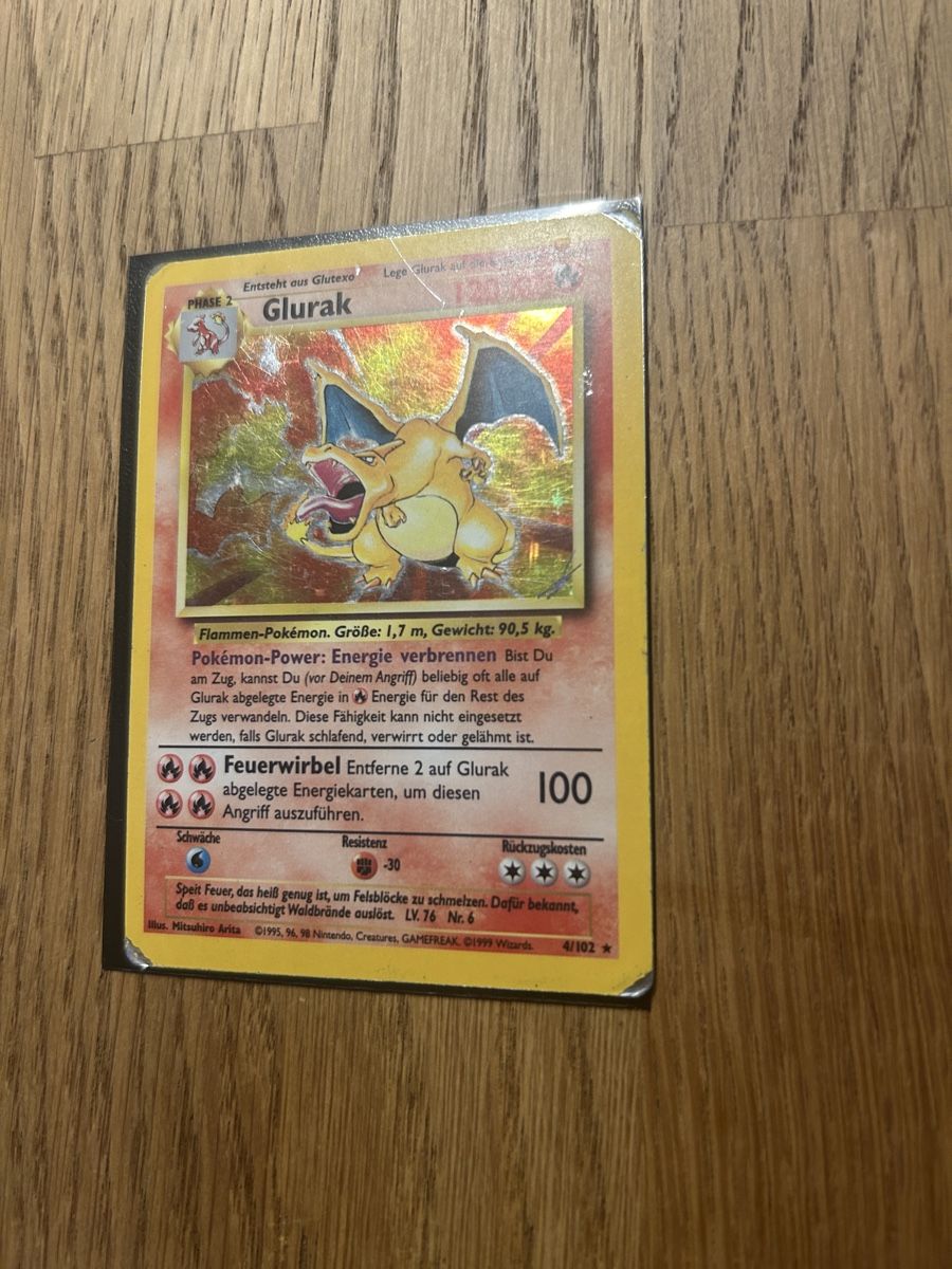 Pokémon Carte collezionabili: Pokémon Glurak 4/102 Holo Base Set – Usato da Kestenholz venduto da Norvik 1