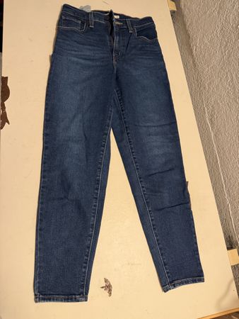 Levi Strauss Jeans High Waisted Mom blau Grösse 25