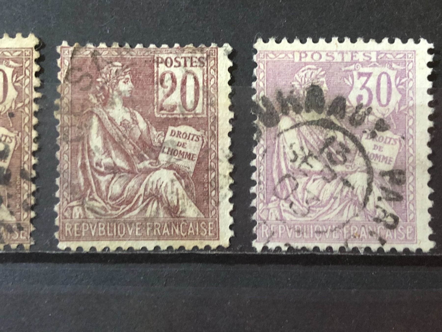 Alle Briefmarken: Série complète Mouchon oblitérés 1900-02 – Gebraucht aus Lausanne von ffhoud 3