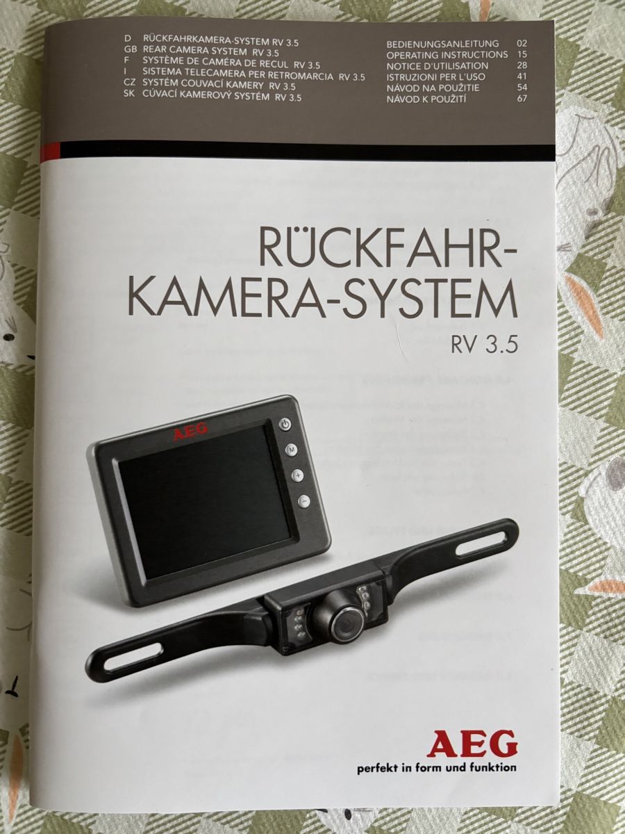 Accessori per altri veicoli: AEG Rückfahrkamera-System RV 3.5 – Nuovo (secondo la descrizione) da Jona venduto da WaJaggi