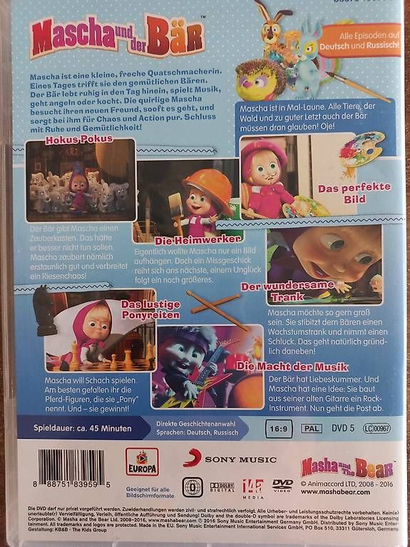 Tutti i DVDs: Mascha und der Bär - Die Heimwerker DVD – Usato da Steffisburg venduto da Schiesli 1