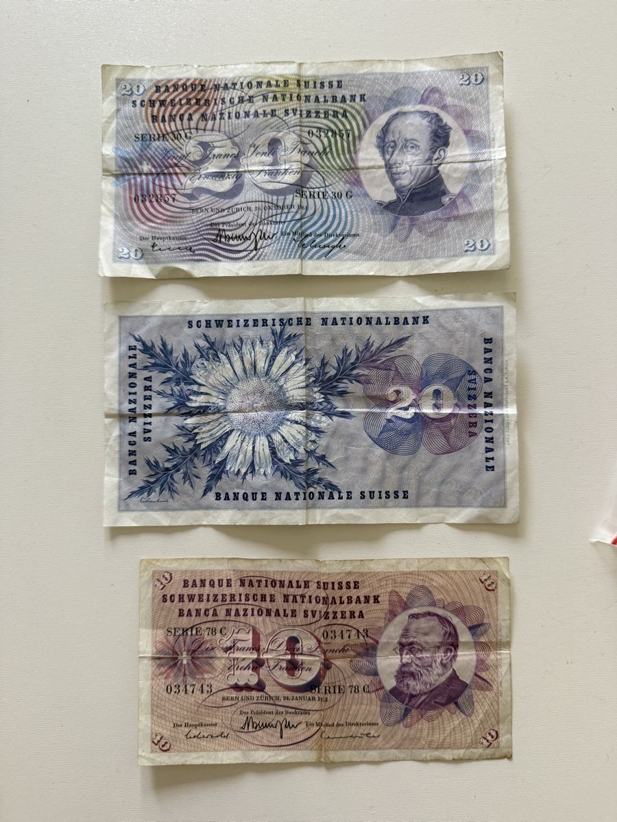 Billets de banque: Alte Schweizer Noten – D'occasion à Basel par momo.st 1