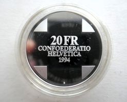 20 Franken Silber Münze 1994, Münzbild Teufelsbrücke