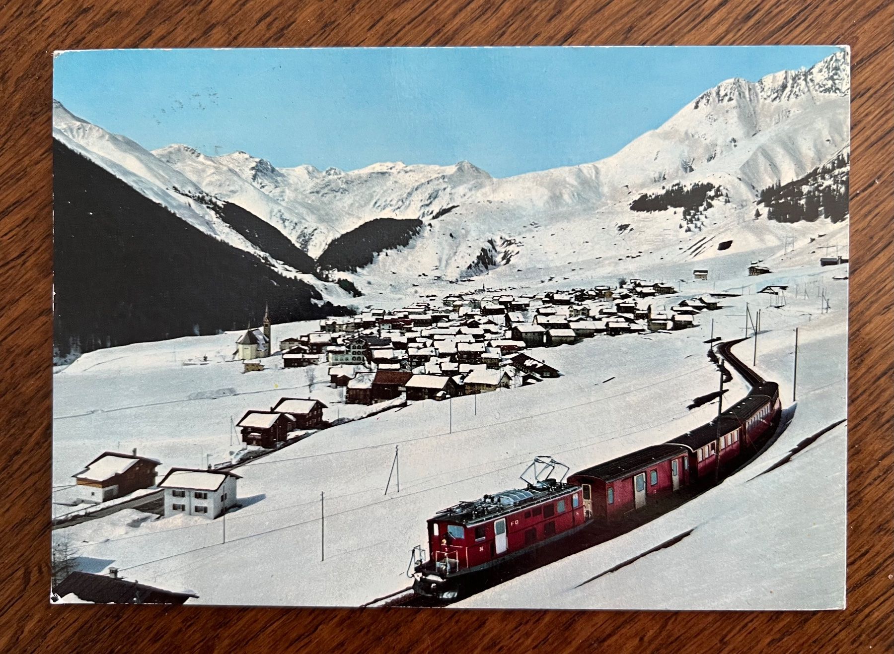 Ansichtskarten: Postkarte Sedrun mit Piz Badus – Gebraucht aus Grueningen von ant_qb8l