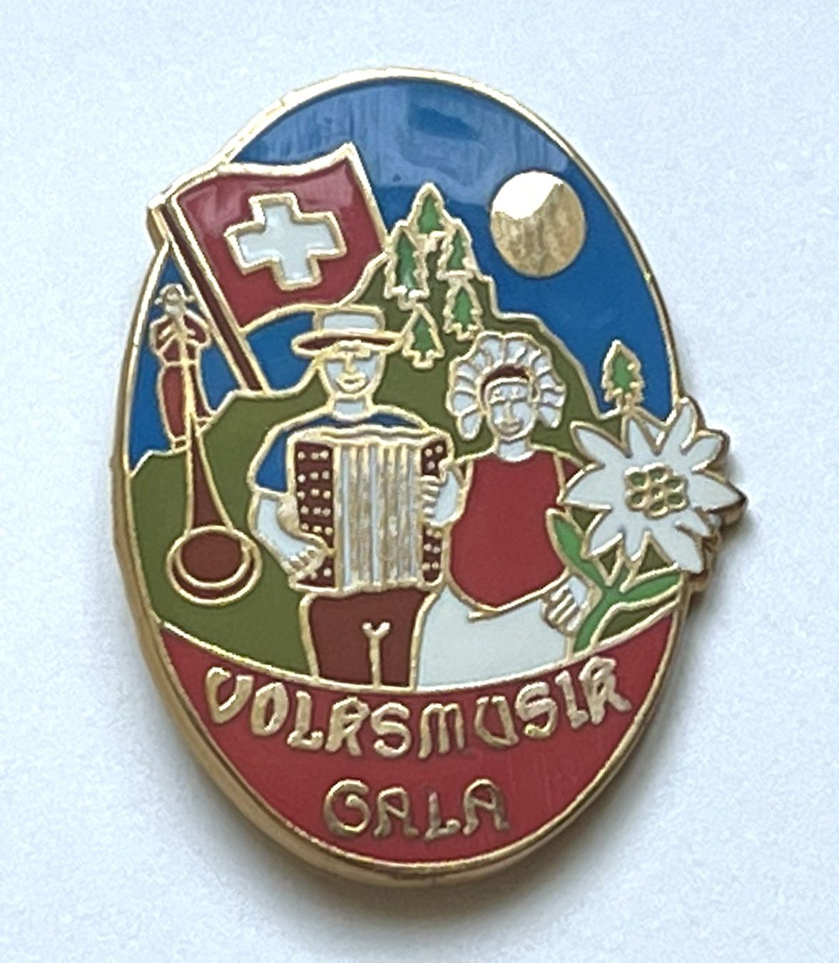 Swiss Placchette & Badge: Pin Volksmusik Gala – Usato da Kriens venduto da TSCH1 1