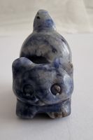Sodalit Katze Statue / Figur