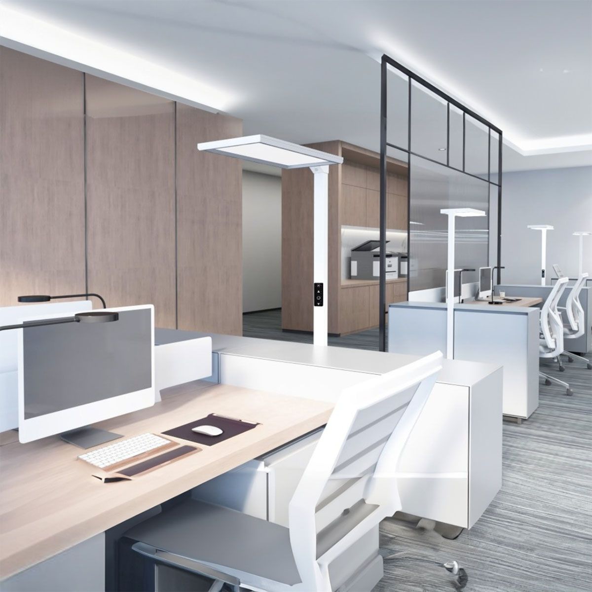 Lampen: LED Büro Stehleuchte, Weiss, Office – Neu (gemäss Beschreibung) aus Kreuzlingen von Smart-Light 1