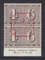 1943  Päärli  mit TOP Stempel 100 Jahre  Marken mit Gummi