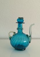 Antike handgefertigte Kanne aus blauem Glas