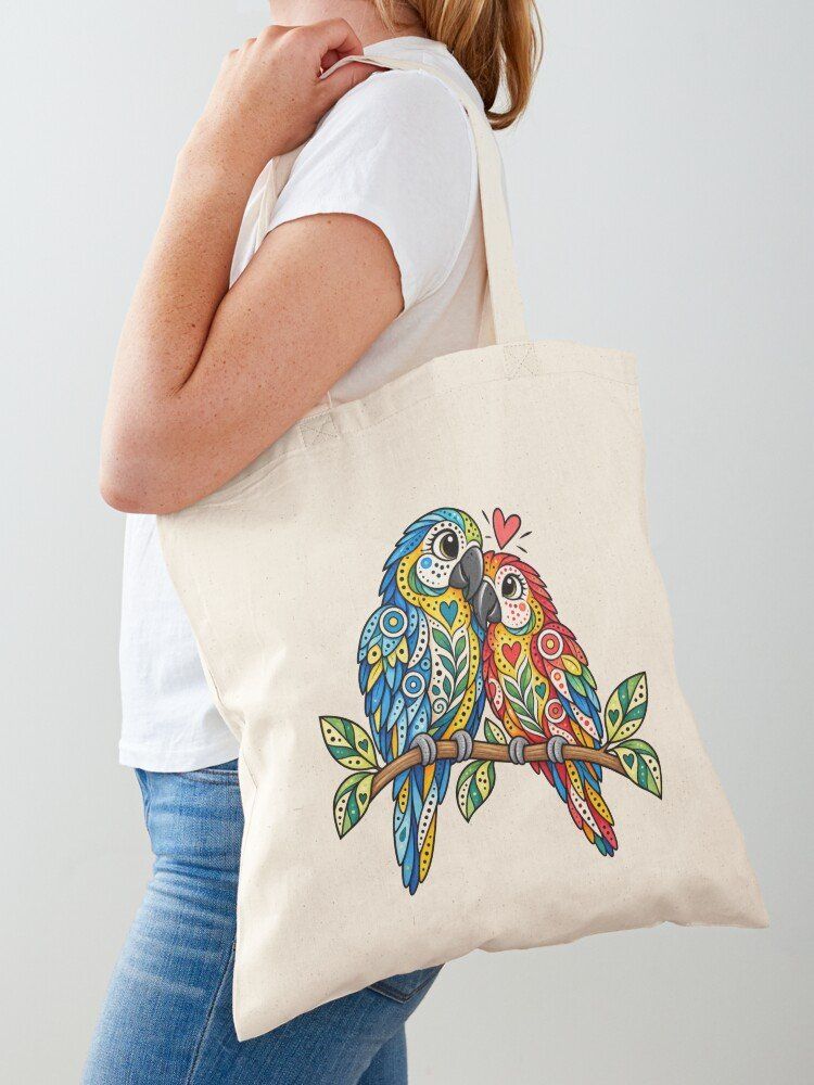 Borse: Stofftasche - Papagei - inkl. Versand – Nuovo e nell'imballaggio originale da Basel venduto da Kunterbunt12 1