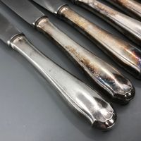 6 Tafelmesser versilbert