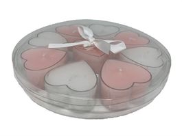 Teelichter in Herzform 9er Set / Geschenkset