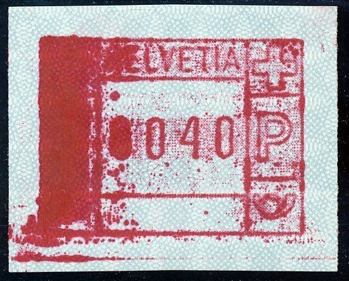 Tutti i francobolli: ATM 6II grosser Farbklecks ** postfrisch – Nuovo (secondo la descrizione) da Luzern venduto da atms