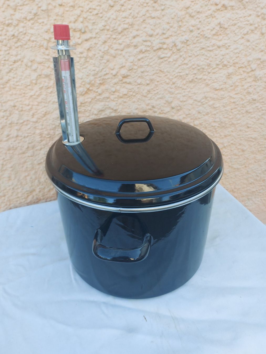 Töpfe: Einkochtopf; Schwarzer Kochtopf mit Thermometer 35cm – Neu und originalverpackt aus Rheinau von profitronic.shop 9
