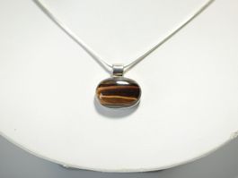 Pendentif / Anhänger -  Œil de Tigre / Echter Tigerauge
