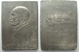 LOUIS PASTEUR Bleiprobe für Plakette o.J. (1895) v. Canale