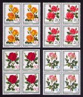 1972_ROSEN__Pro Juventute_Viererblocks komplett!__SCHÖN ! **