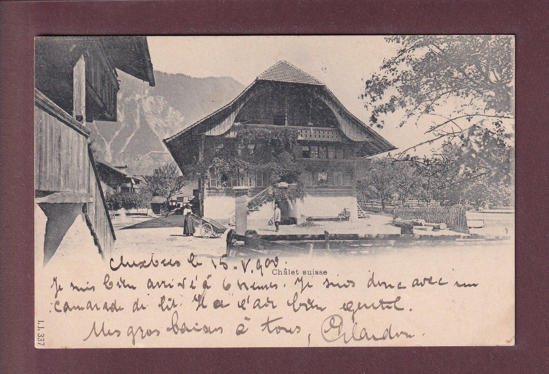 Cartoline postali: CHÂLET SUISSE - 1900 – Usato da Pully venduto da nicecards