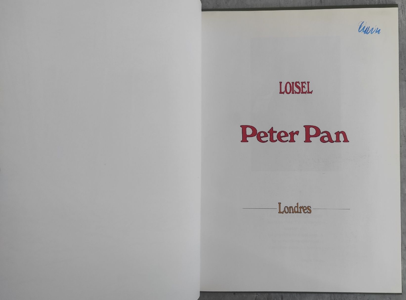 Fumetti: Peter Pan 1. Londres (EO cotée) – Usato da Biel/Bienne venduto da pijama 3