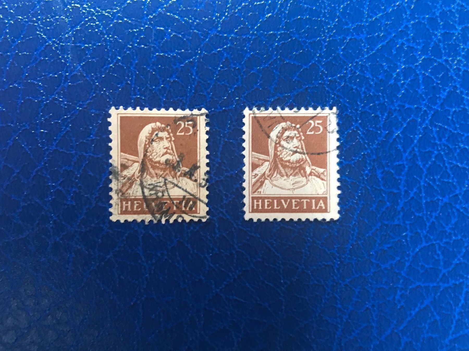 Tous les timbres: Tellbrustbild 175 + 175z – D'occasion à stäfa par brandy66