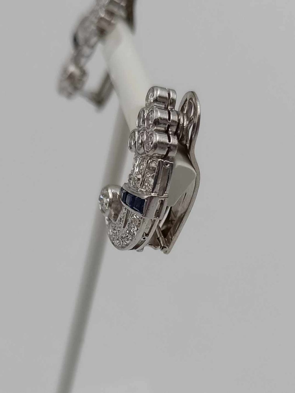 Ohrringe & -stecker: DIAMANT SAPHIR OHRSCHMUCK IN 950 PLATIN – Gebraucht aus Luzern von EdiGem 8