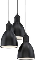 3 flammige Vintage Pendelleuchte Retro Hängelampe aus Stahl