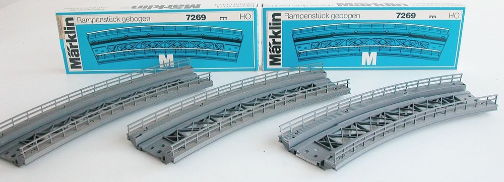 Märklin 3 gebogene Rampenstücke 7269 H0 | Acheter sur Ricardo