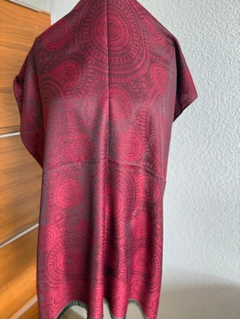 Neuware Foulard Schal Seide Viskose 180 x 70 cm grau/schwarz