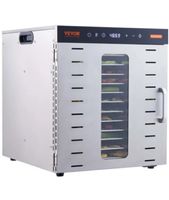 1000 W Dörrautomat Edelstahl 300 x 280 mm 10 Stk Tabletten