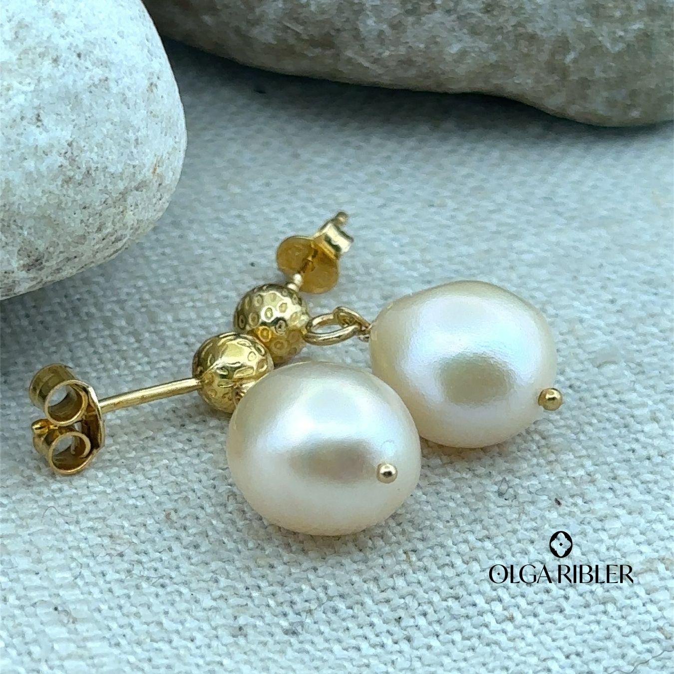 Olga Ribler Orecchini pendenti & Orecchini a lobo: Barockperlen Ohrstecker -  vergoldet - Sommer Schmuck – Nuovo (secondo la descrizione) da Luzern venduto da Schmuckoutlet 3