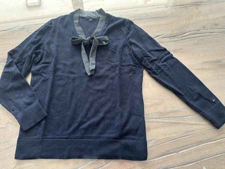 Feiner Damen Pullover Tommy Hilfiger dunkelblau Gr. L 