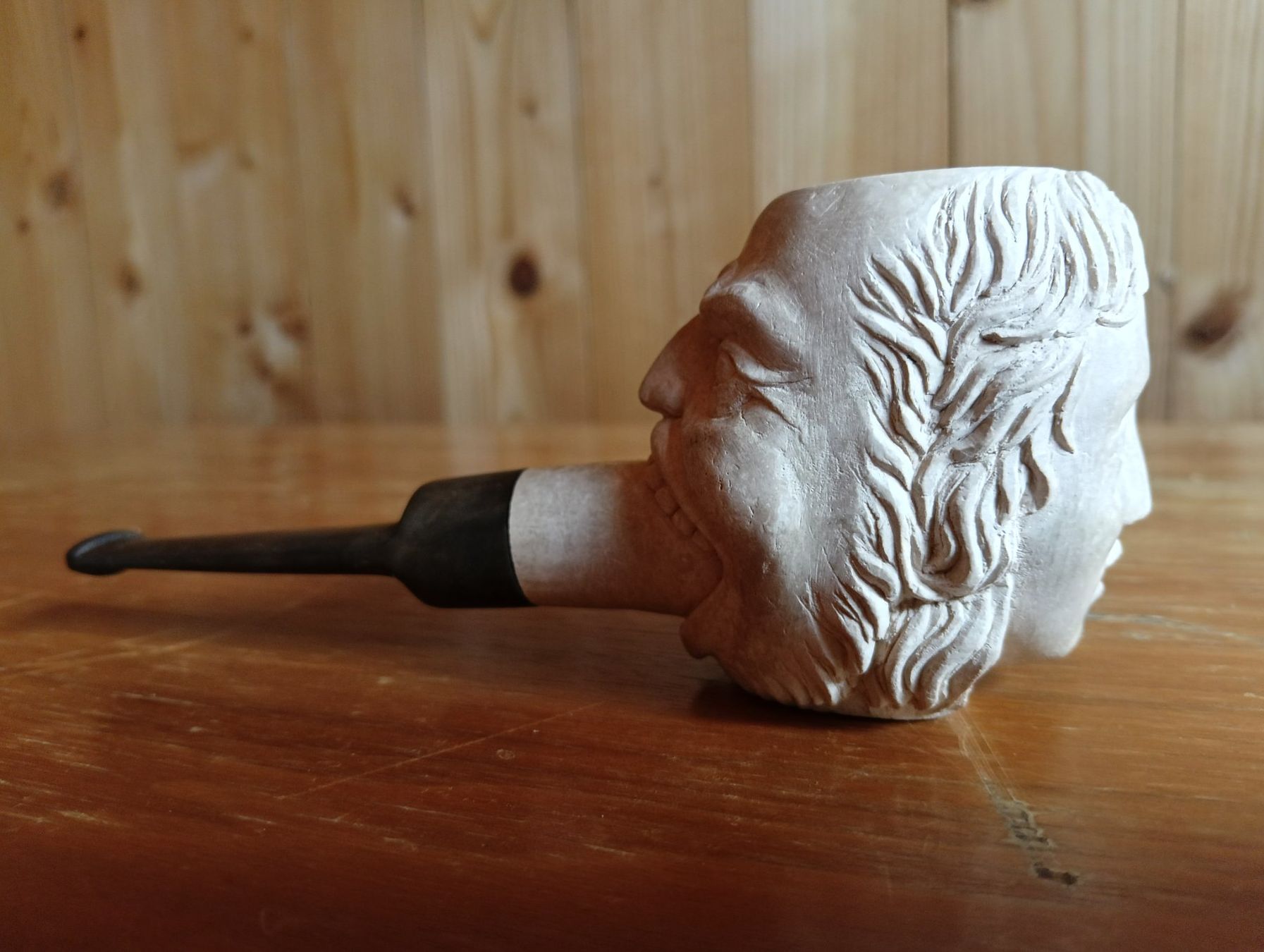 Pipe & Accessori: Gebrauchte Meerschaumpfeife handgeschnitzt – Janus-Kopf – Usato da Lumino venduto da Happy4Happy 2
