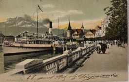 LUZERN - Dampfschiff am quai - 1905