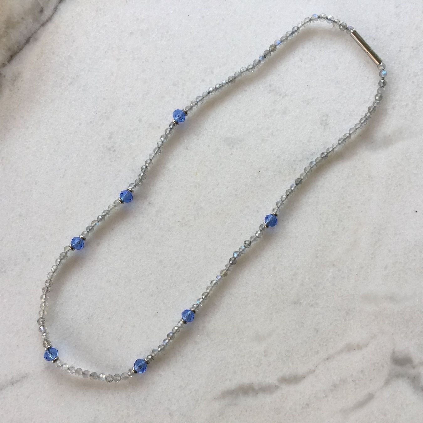 Colliers: Labradorit Kette mit tschechischem Glas – Neuf avec emballage d'origine à Luzern par Pegasus003 4