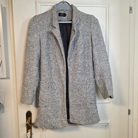ONLY Blazer Grau Weiß Gr. S Übergangsjacke