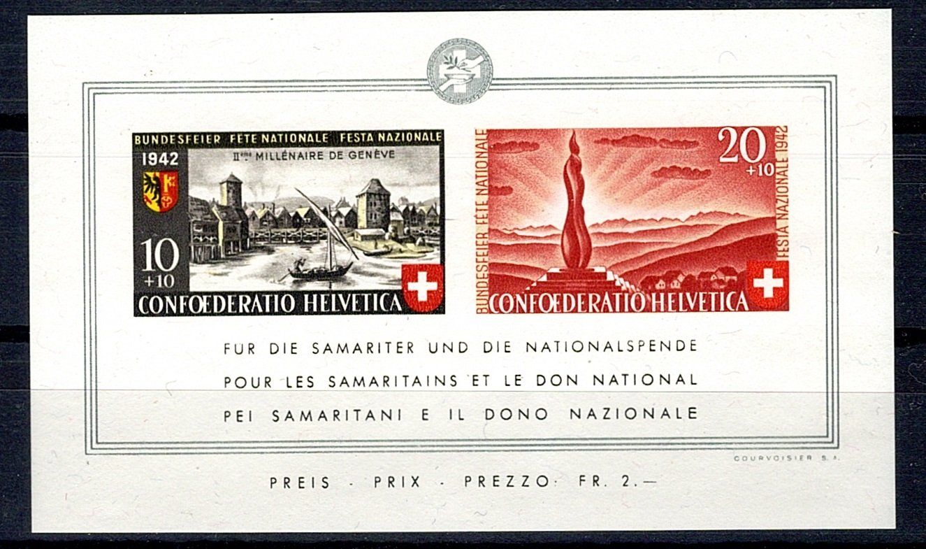 Tous les timbres: Bundesfeierblock II (788) – Neuf (Voir description) à Burgdorf par blinky01