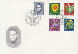 J188-J192 PJ-FDC vom 1.12.1961, Katalog SBK 2024 Fr. 25.00
