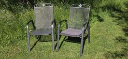6 Stk. Gartenstühle Metall, ideal für den Sommer!