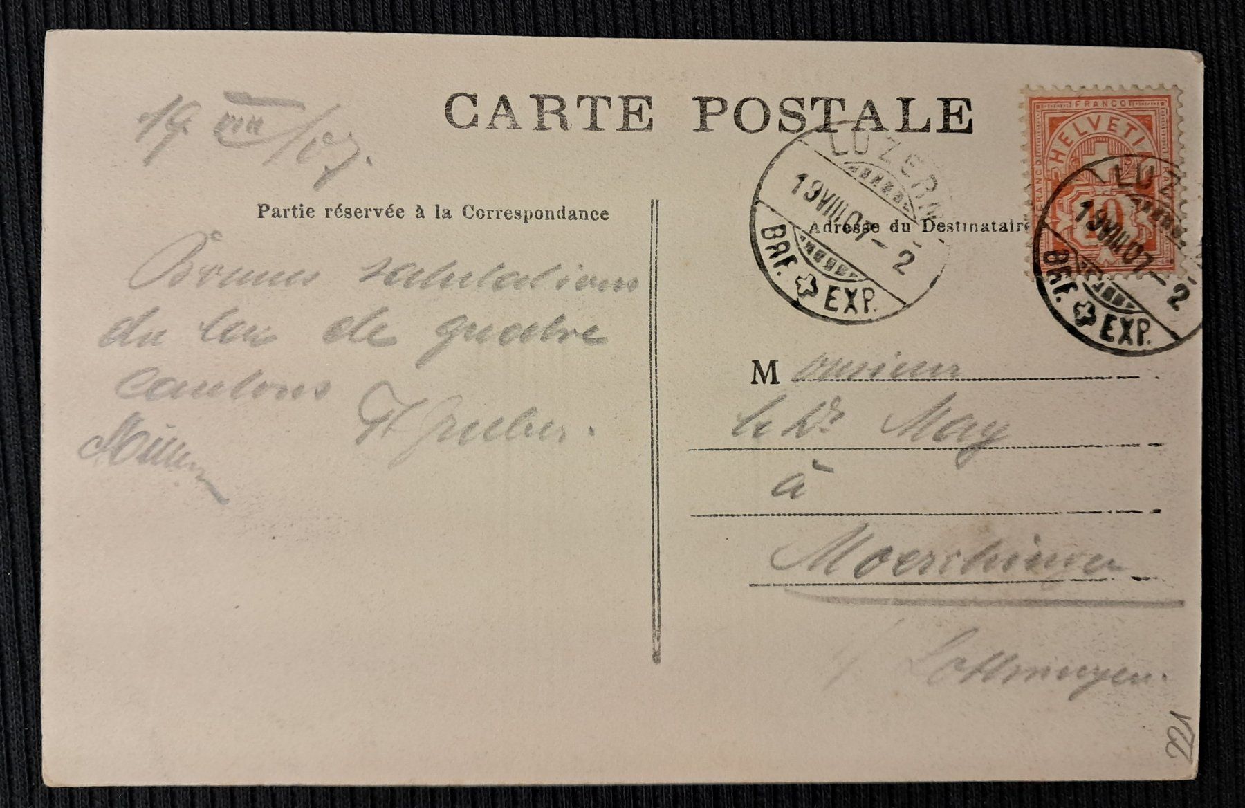 Cartoline postali: FLUELEN 1907 - ANIMIERT – Usato da Ponto Valentino venduto da giorgia06 1