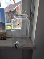 Glas Getränkespender mit Zapfhahn ca. 8 L