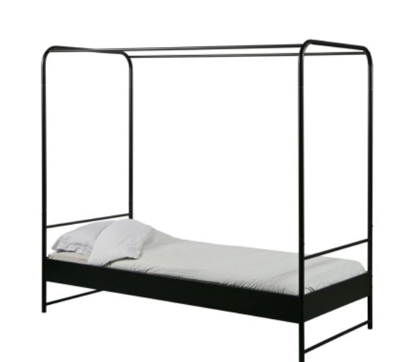 Letti: Schwarzes Himmelbett, Metall, 90 cm – Usato da Winterthur venduto da StellaMariabr 1