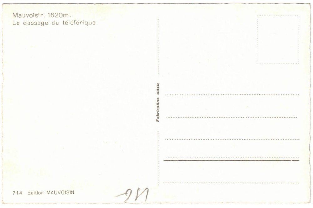 Cartes postales: Mauvoisin - Materialseilbahn – D'occasion à Binningen par Mountainrider 1