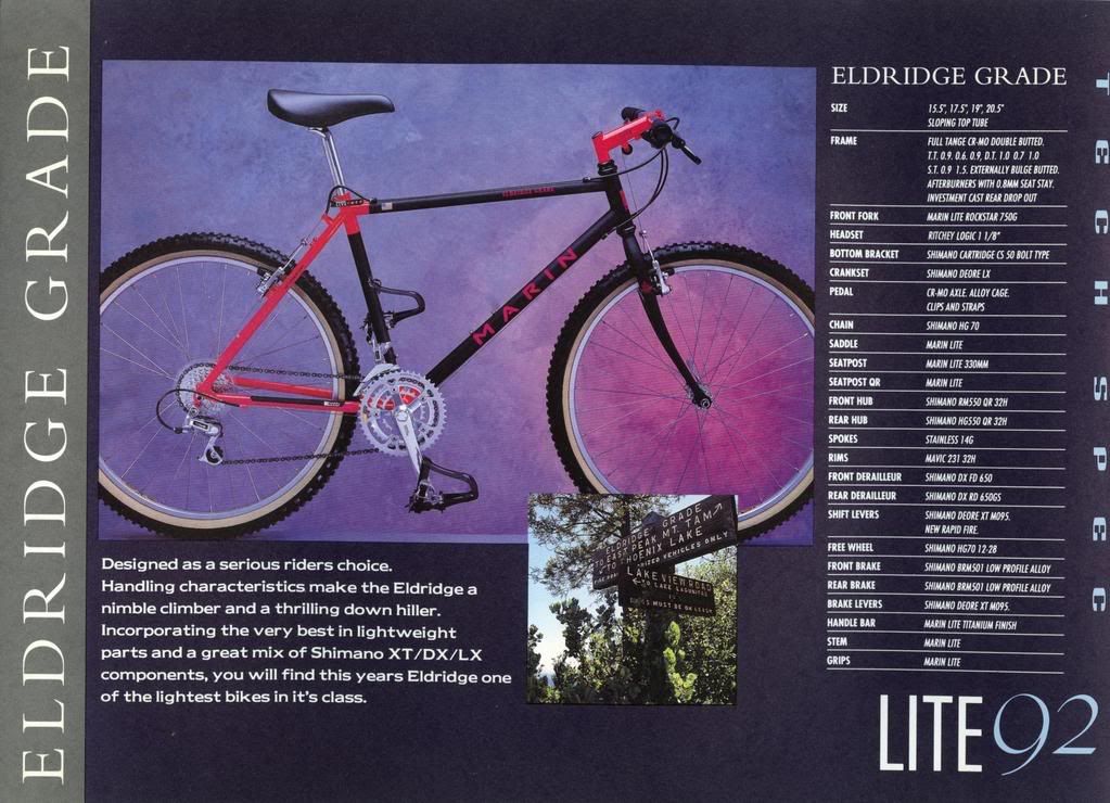 Marin Biciclette: Retro MTB Marin Eldridge Grade 1992 Size L  21' / 51cm – Usato da Bern venduto da Yvanix 8