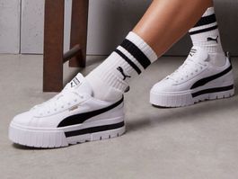 PUMA Sneaker Mayze Mit Plateau in Weiss/Schwarz Gr.39