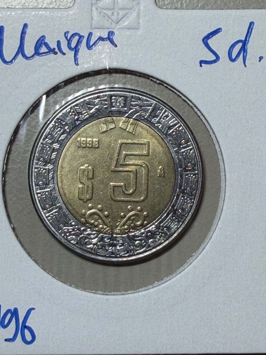 Toutes les monnaies: Mexique - 5 dollars - 1996 – D'occasion à Payerne par Mike1682