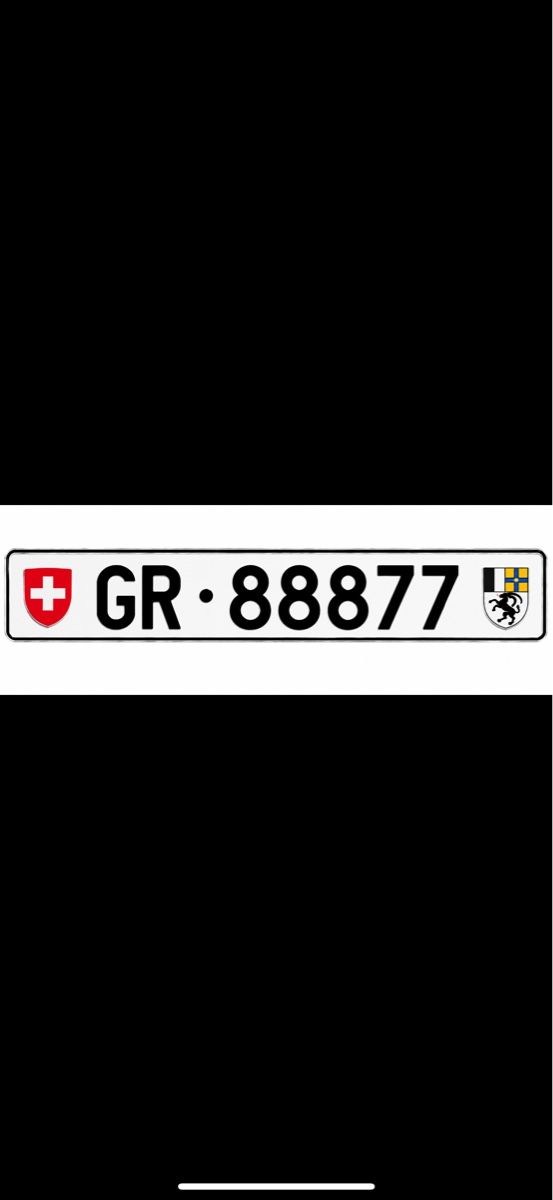 Schilder: GR Autonummer GR 88877 – Gebraucht aus Domat/Ems von leo_nc9q