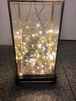 LED DEKOGLAS MIT LICHTERKETTE  100 DIODEN